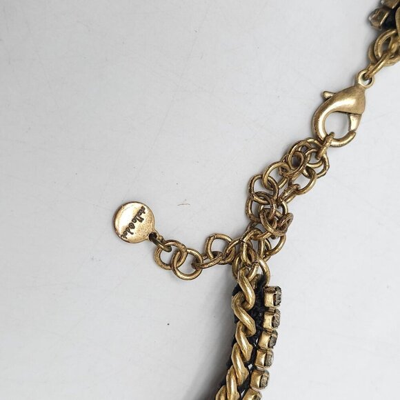 Stella and Dot Harper Feather Statement Necklace With Rhinestone Embellishments - Picture 4 of 9